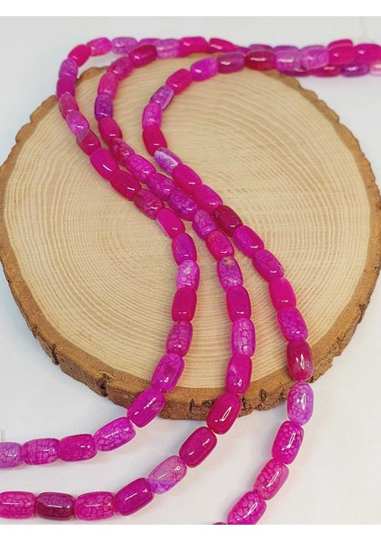 Çeyrek Dizi (9cm Uzunluğundadır!) Akik Taşı Kapsül Kesim 8X12MM Çeyrek Dizi (49444)