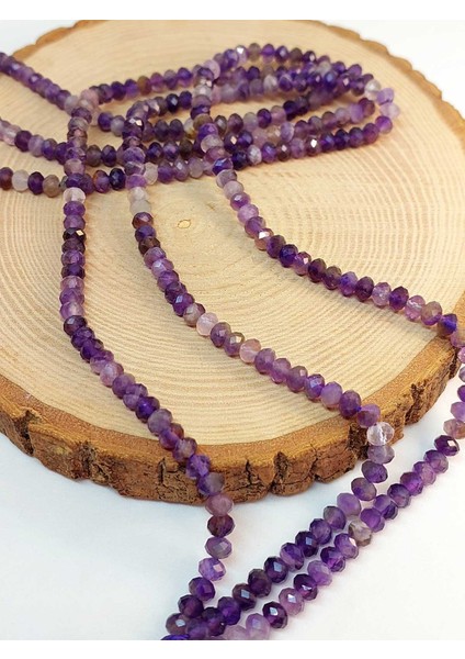 Çeyrek Dizi (9cm Uzunluğundadır!) Ametist Taşı Rondela Faset Kesim Çeyrek Dizi 3*4.5mm (45234) modelleri