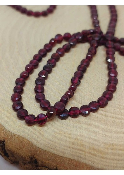 Çeyrek Dizi (9cm Uzunluğundadır!) Lal (Garnet) (Granat) Taşı Yassı Çeyrek Dizi 2.5*4mm (51208) fırsatları