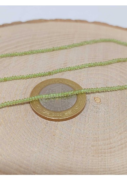 Çeyrek Dizi (9cm Uzunluğundadır!) Peridot (Zebercet) Taşı Çeyrek Dizi 1*1.8mm (51122) modelleri