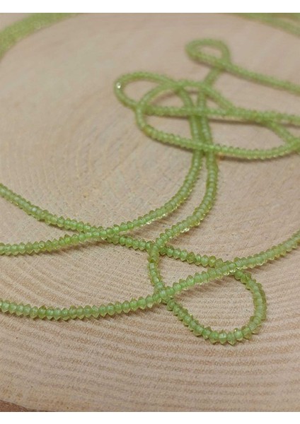 Çeyrek Dizi (9cm Uzunluğundadır!) Peridot (Zebercet) Taşı Çeyrek Dizi 1*1.8mm (51122) fırsatları