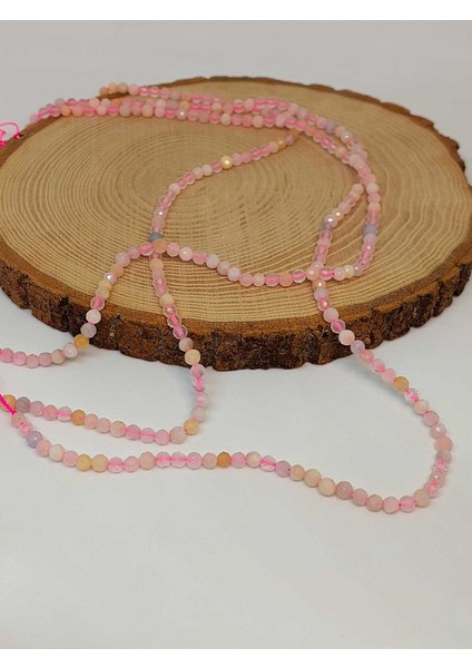 Çeyrek Dizi (9cm Uzunluğundadır!) Morganit Taşı Faset Kesim Çeyrek Dizi 4mm (45242) modelleri