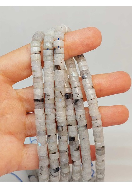 Çeyrek Dizi (9cm Uzunluğundadır!) Ay Taşı Şekilli 3X6MM Çeyrek Dizi (49356)