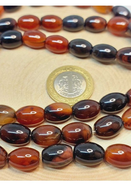 Çeyrek Dizi (9cm Uzunluğundadır!) Akik Taşı Arpa Kesim 10X13.5MM Çeyrek Dizi (49448) modelleri