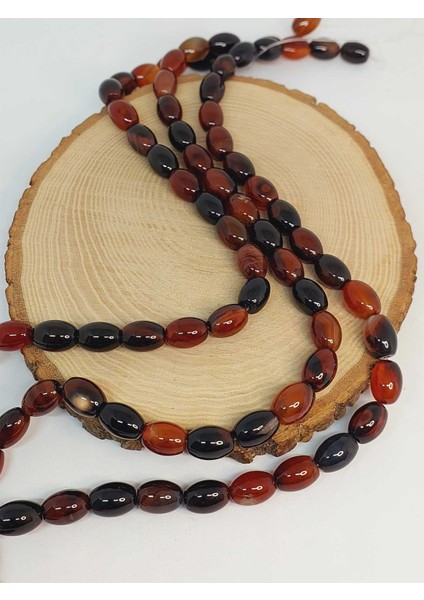 Çeyrek Dizi (9cm Uzunluğundadır!) Akik Taşı Arpa Kesim 10X13.5MM Çeyrek Dizi (49448) fırsatları