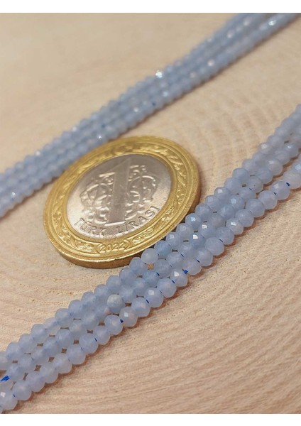 Çeyrek Dizi (9cm Uzunluğundadır!) Angelit Taşı Rondela Faset Kesim Çeyrek Dizi 1.5*2.5mm (45942) modelleri