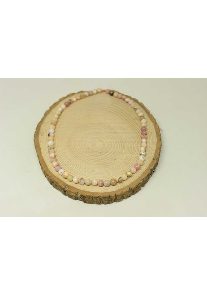 Çeyrek Dizi (9cm Uzunluğundadır!) Pembe Opal Taşı Royal Quality Çeyrek Dizi 6mm