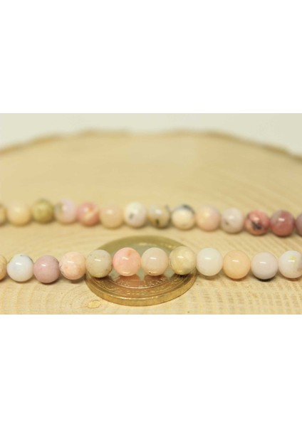 Çeyrek Dizi (9cm Uzunluğundadır!) Pembe Opal Taşı Royal Quality Çeyrek Dizi 6mm modelleri