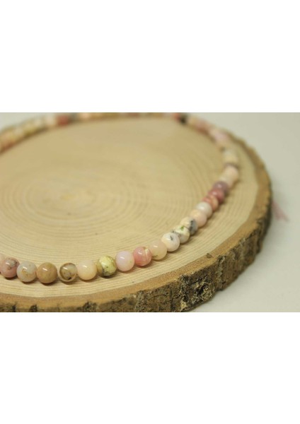 Çeyrek Dizi (9cm Uzunluğundadır!) Pembe Opal Taşı Royal Quality Çeyrek Dizi 6mm fırsatları