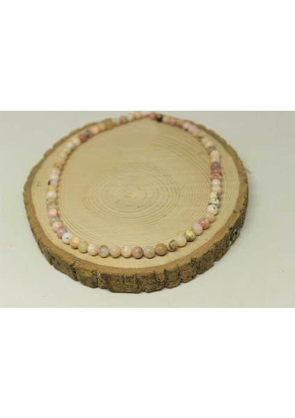 Çeyrek Dizi (9cm Uzunluğundadır!) Pembe Opal Taşı Royal Quality Çeyrek Dizi 6mm indirimleri