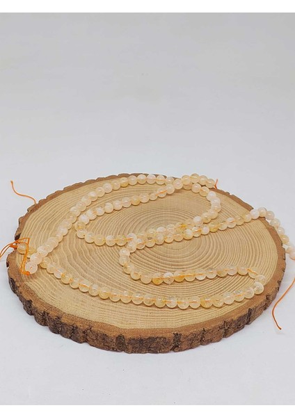 Çeyrek Dizi (9cm Uzunluğundadır!) Sitrin Taşı Çeyrek Dizi Buzlu Renkler 6mm (51412) modelleri