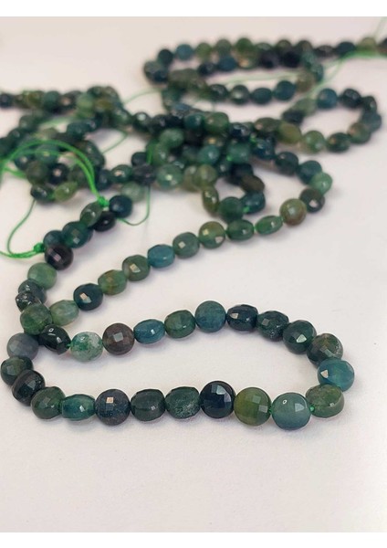 Çeyrek Dizi (9cm Uzunluğundadır!) Akik Taşı Yassı Faset Kesim Çeyrek Dizi 6X4MM (42835) fırsatları