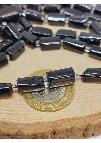 Çeyrek Dizi (9cm Uzunluğundadır!) Turmalin Taşı 7X12.5MM Çeyrek Dizi (49922) modelleri