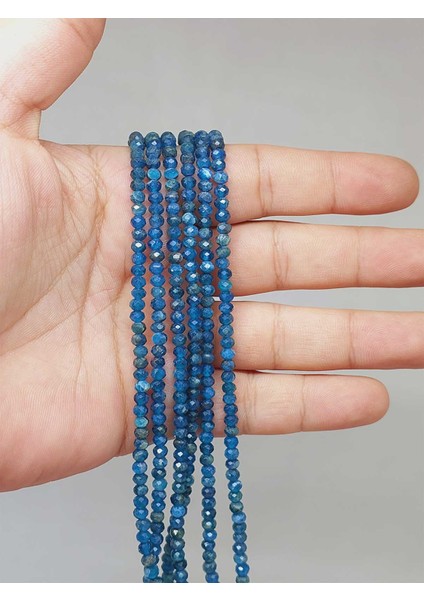 Çeyrek Dizi (9cm Uzunluğundadır!) Apatit Taşı Çeyrek Dizi 2.5*3.5mm (51228)