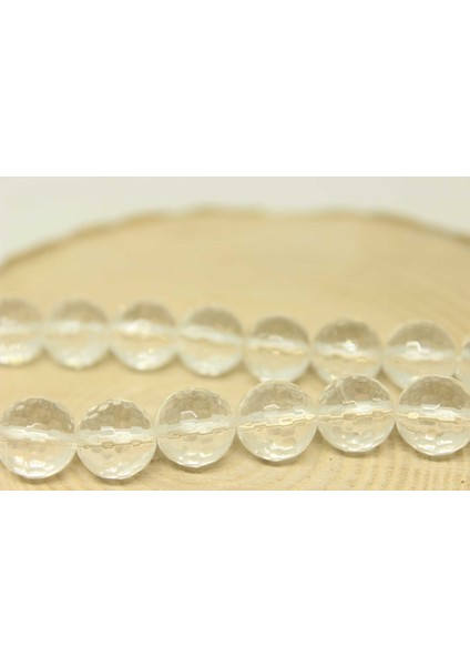 Çeyrek Dizi (9cm Uzunluğundadır!) Kristal Kuvars Taşı Faset Kesim Çeyrek Dizi 12MM fırsatları