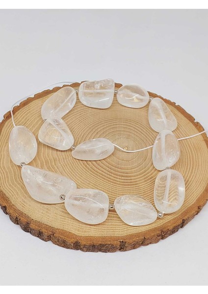 Çeyrek Dizi (9cm Uzunluğundadır!) Kristal Kuvars Taşı Doğal Büyük Parçalar Çeyrek Dizi (51940)