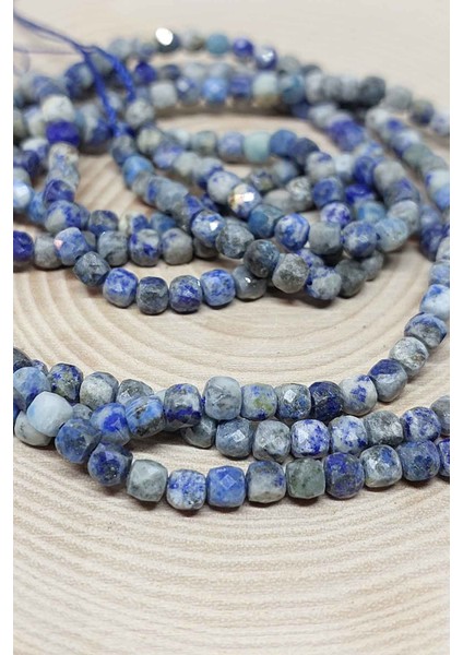 Çeyrek Dizi (9cm Uzunluğundadır!) Lapis Taşı Küp Şekilli Çeyrek Dizi 4mm modelleri