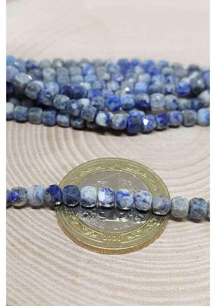Çeyrek Dizi (9cm Uzunluğundadır!) Lapis Taşı Küp Şekilli Çeyrek Dizi 4mm fırsatları