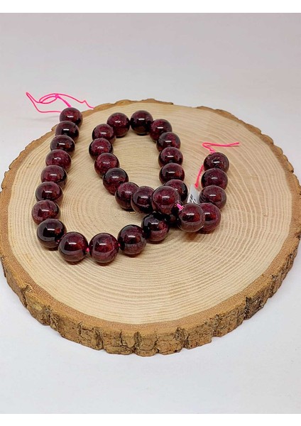 Çeyrek Dizi (9cm Uzunluğundadır!) Lal (Garnet – Granat ) Taşı Çeyrek Dizi 12MM