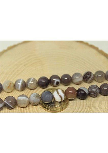 Çeyrek Dizi (9cm Uzunluğundadır!) Botswana Akik Taşı Çeyrek Dizi 10MM modelleri