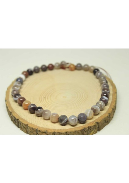 Çeyrek Dizi (9cm Uzunluğundadır!) Botswana Akik Taşı Çeyrek Dizi 10MM fırsatları