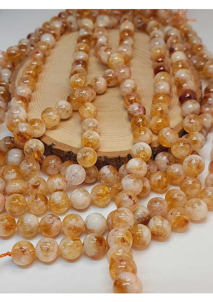 Çeyrek Dizi (9cm Uzunluğundadır!) Sitrin Taşı Açık & Koyu Karışık Renk Çeyrek Dizi 12MM modelleri