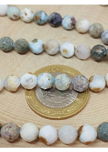 Çeyrek Dizi (9cm Uzunluğundadır!) Larimar Taşı Faset Kesim Çeyrek Dizi 7mm (52794) modelleri