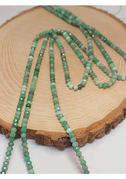 Çeyrek Dizi (9cm Uzunluğundadır!) Zümrüt Taşı Rondela Faset Kesim Çeyrek Dizi 2.5*3.5mm (45914) fırsatları