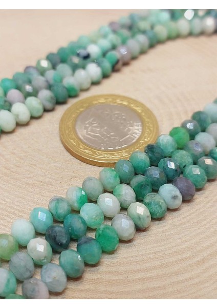 Çeyrek Dizi (9cm Uzunluğundadır!) Zümrüt Taşı Rondela Faset Kesim Çeyrek Dizi 4*5.5mm (45904) modelleri