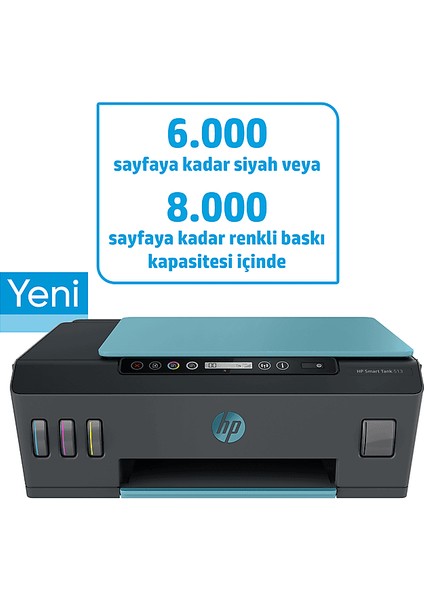 Hp Smarttank 513 Tanklı All In One Yazıcı 9JF88A