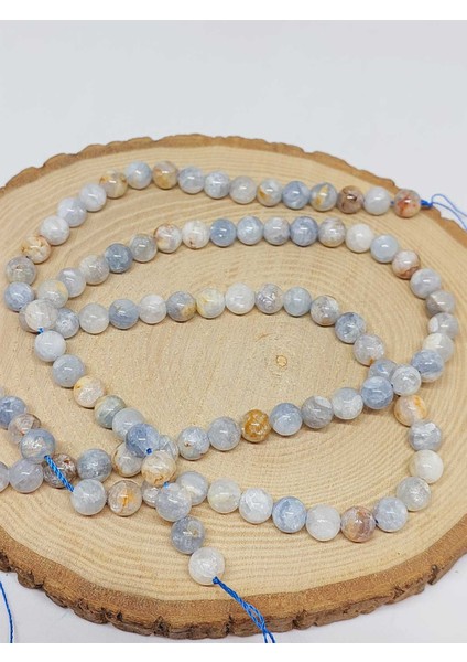 Çeyrek Dizi (9cm Uzunluğundadır!) Selestit Taşı Çeyrek Dizi 7mm (52804) fırsatları