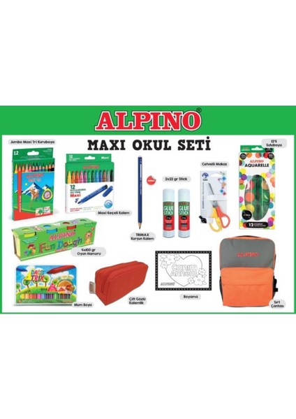 Alpıno Okul Setı Sırt Çantası