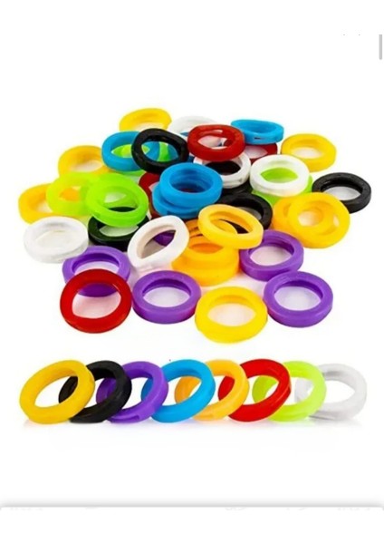 30X Silikon Anahtar Başlığı Esnek Elastik Başlık Karışık Renk fırsatları