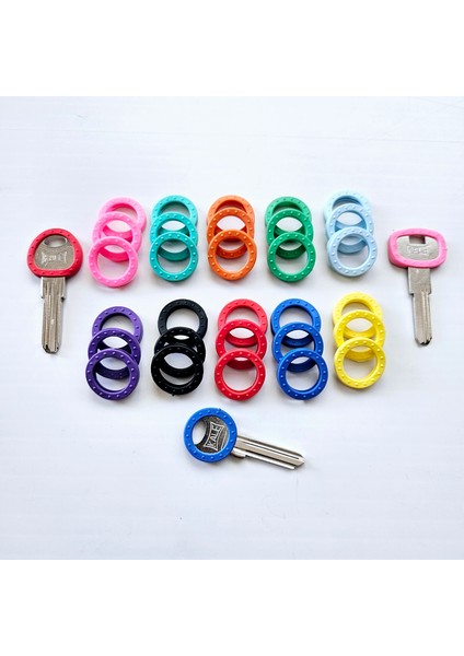 30X Silikon Anahtar Başlığı Esnek Elastik Başlık Karışık Renk modelleri