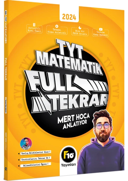 F10 Yayınları TYT Matematik Full Tekrar Video Ders Kitabı