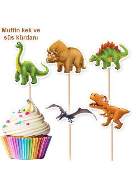 Sevimli Dinozor Şekilli Kürdan 10 Adet