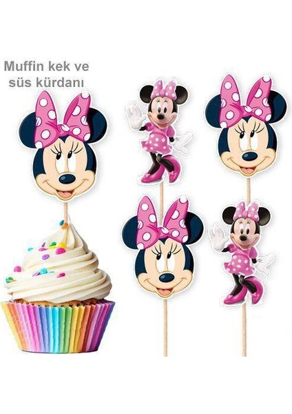 Minnie Mouse Şekilli Kürdan 10 Adet