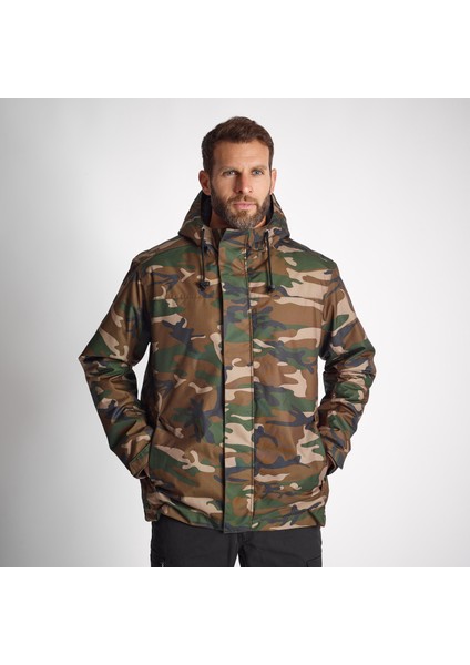 Solognac Erkek Kamuflaj Su Geçirmez Kışlık Mont -10 °C - Avcılık ve Doğa Gözlemi - 100 fırsatları