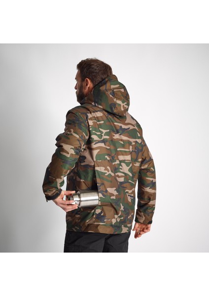 Solognac Erkek Kamuflaj Su Geçirmez Kışlık Mont -10 °C - Avcılık ve Doğa Gözlemi - 100