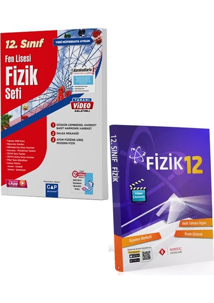 Çap Yayınları 12. Sınıf Fen Lisesi Fizik Seti - Sonuç Yayınları 12. Sınıf Fizik 2'li Set