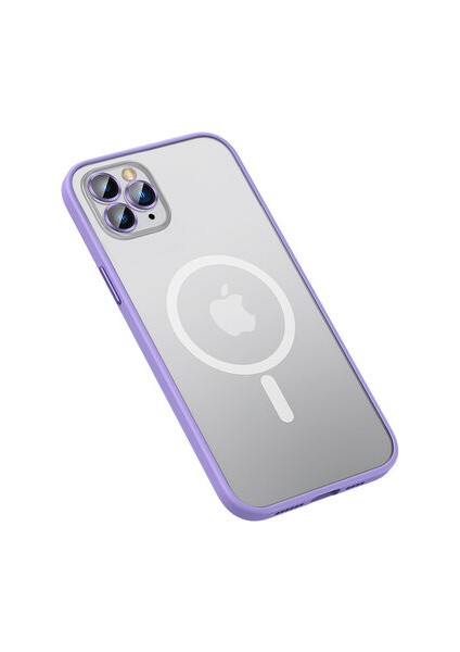 iPhone 13 Pro Max Kılıf Magsafe Özellikli Şık Mokka Wireless Kapak