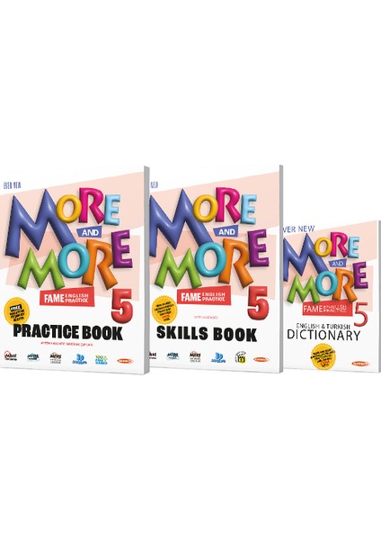 Kurmay Yayınları 5 More&more Practıce Book & Dıctıonary & Skılls Book (3 Lü Set)