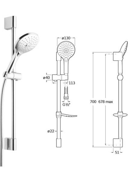 Banyo Bataryası Seti Atlas A5DA590C0K