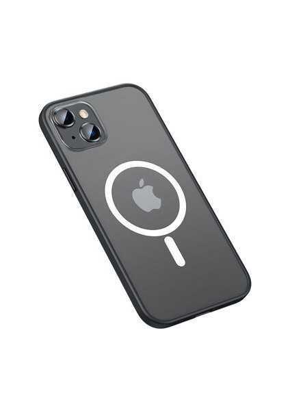 iPhone 13 Kılıf Magsafe Özellikli Şık Mokka Wireless Kapak
