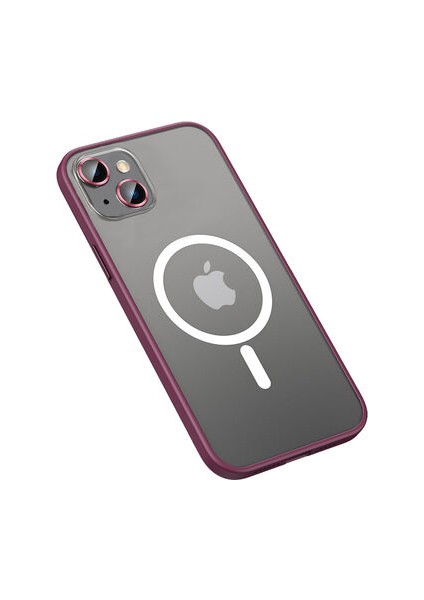 iPhone 13 Kılıf Magsafe Özellikli Şık Mokka Wireless Kapak