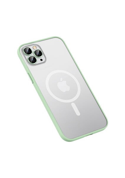 iPhone 12 Pro Max Kılıf Magsafe Özellikli Şık Mokka Wireless Kapak