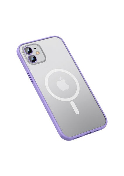 iPhone 12 Kılıf Magsafe Özellikli Şık Mokka Wireless Kapak