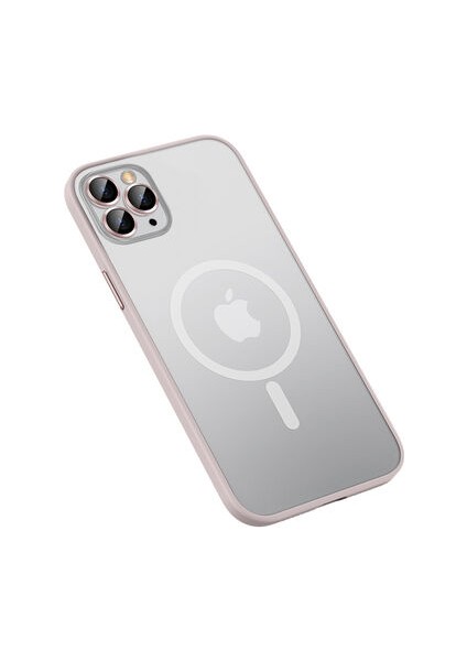 iPhone 11 Pro Kılıf Magsafe Özellikli Şık Mokka Wireless Kapak
