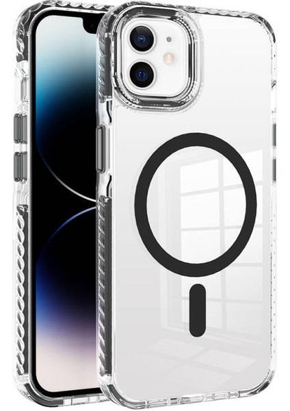 iPhone 12 Kılıf Magsafe Şarj Özellikli Airbagli Takılabilir Askı Aparatlı Nana Kapak