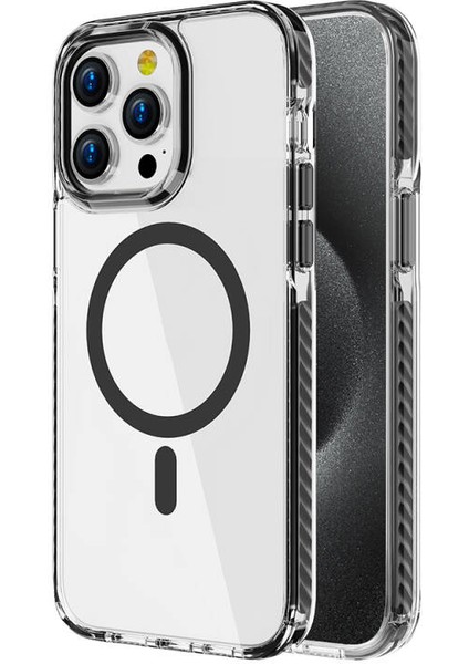 iPhone 15 Pro Kılıf Magsafe Şarj Özellikli Airbagli Takılabilir Askı Aparatlı Nana Kapak